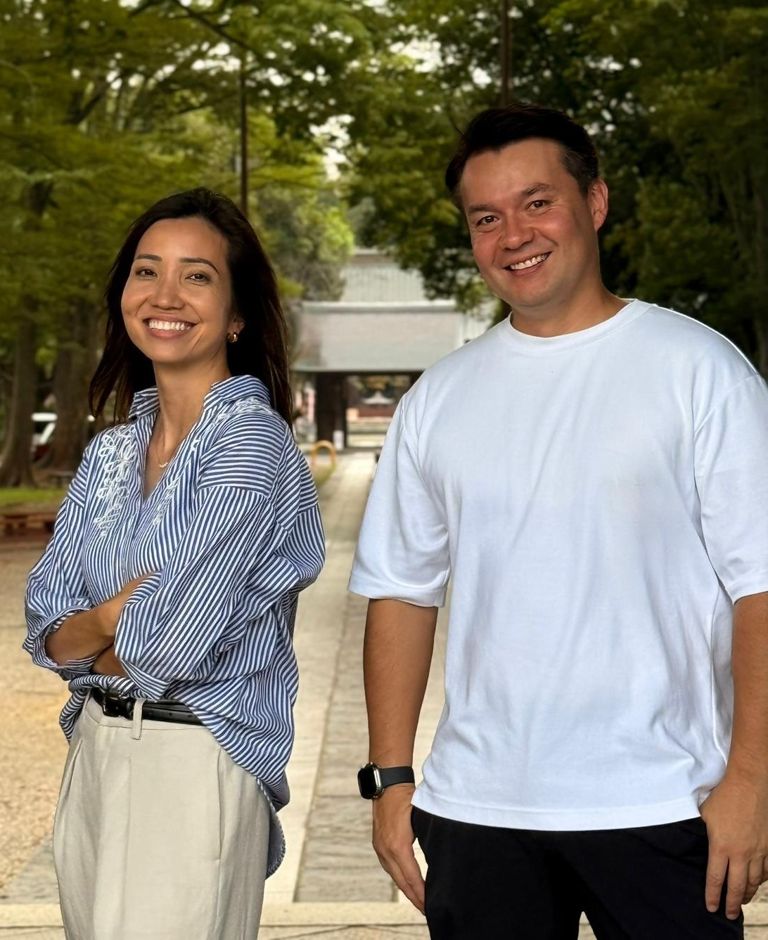 Bruno e Jacque, guias brasileiros no Japão